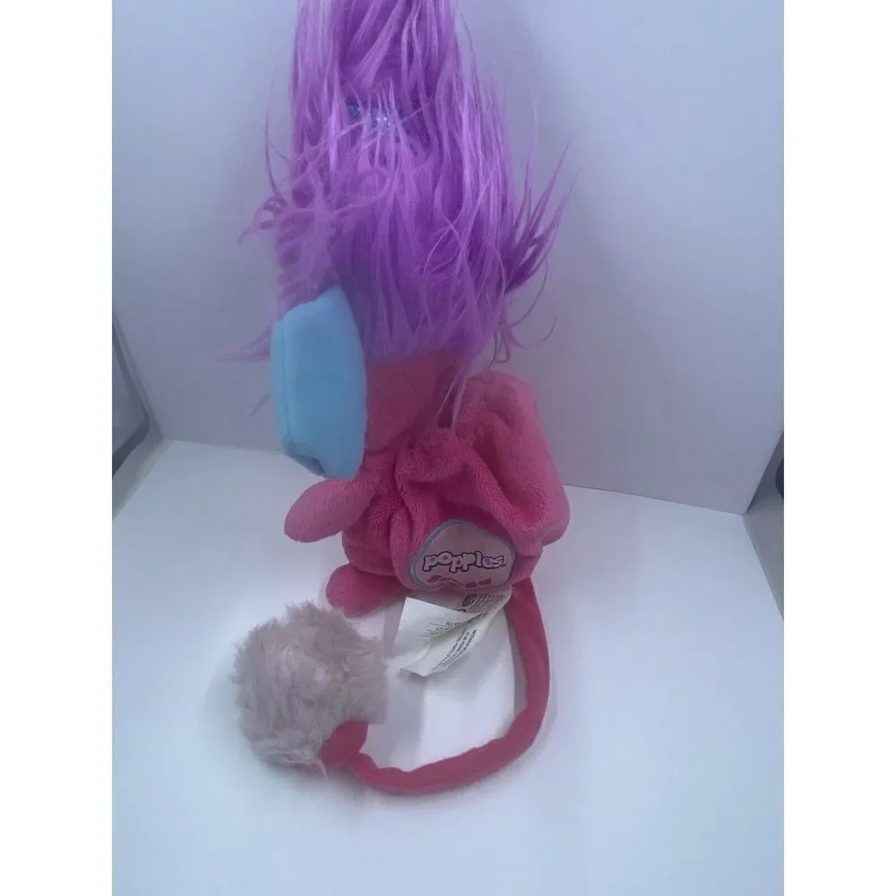 *Popples Sunny 2015 Plush Spin Master Pink Foldable Pre-loved Stuffed Animal